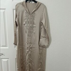 Elegant Tan Moroccan traditional Dress